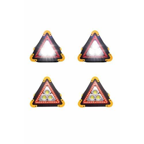 Solar Şarjlı Çok Fonksiyonlu Reflektör Işıklı Ikaz Lambası Acil Durum Reflektörü Acil Durum Uyarı Lambası