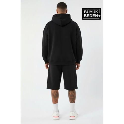 Erkek Büyük Beden Kapşonlu ince Sweatshirt SPR24BSW57