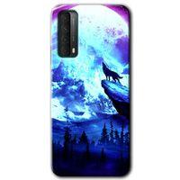 MRCİLETİSİM Huawei P Smart 2021 Kılıf Baskılı Kapak - Mega Kurt +Tam Kaplayan Mat Seramik
