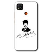 Potkal Hediye Fabrikası Xiaomi Redmi 9c Kılıf HD Desen Baskılı Arka Kapak - Kemal Atatürk İmza