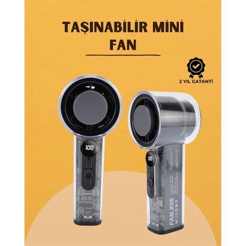 Yüksek Verimli Soğutmalı El Fanı | 100 Seviye Hız Kontrolü | 6 Saat Pil Ömrü