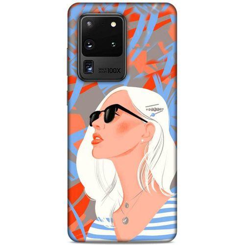 Lopard Samsung Galaxy S20 Ultra Uyumlu Kılıf Sürreal Yüzler ♀ (13) Silikon Kap Baskılı