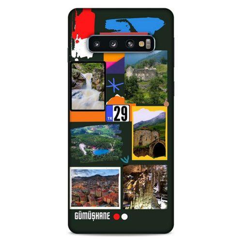 Lopard Samsung Galaxy S10 Uyumlu Kılıf Şehirli ※ (29) Gümüşhane Arka Koruma Kılıfı
