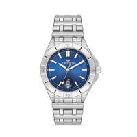 Ferro FM43017A-A3 Quartz Çelik Gri Lacivert Kadran 41 mm Erkek Kol Saati
