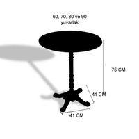 Dockers Çipa 1004 Döküm Ayak Yuvarlak Masa Çap 60cm - (Werzalit, Wermodin ve Allzalit Tabla) - Twister