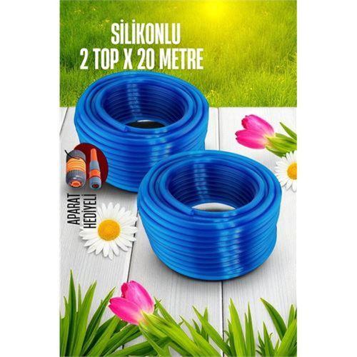 40 Metre Silikonlu Bahçe Hortumu Sulama Aparatı HEDİYELİ 712343