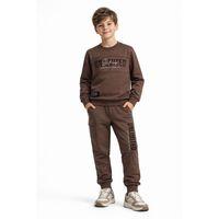 Erkek Çocuk Önü Baskılı Sweatshirt Ve Eşofman Alt Takım BGL-ST05247