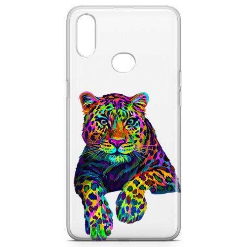 Samsung Galaxy A10s Kılıf Kaplan Colorful Arka Kapak Koruma Desenli Full Koruyucu