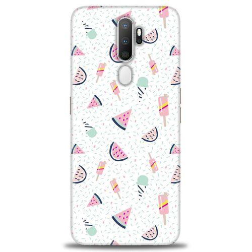 Oppo A5 2020 Kılıf HD Baskılı Kılıf - Dondurma ve Karpuz + Tam Ekran Koruyucu