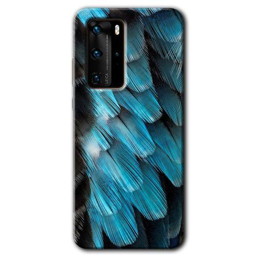 Huawei P40 Pro Kılıf HD Desen Baskılı Arka Kapak + Temperli Cam - 9D Tüyler