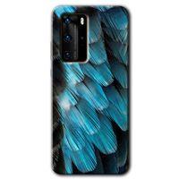 Huawei P40 Pro Kılıf HD Desen Baskılı Arka Kapak + Temperli Cam - 9D Tüyler