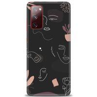 Samsung Galaxy S20 FE Kılıf HD Baskılı Kılıf - Siyah Silüet + Tam Ekran Koruyucu