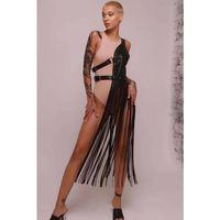 Püsküllü Deri Ceket Harness, Püsküllü Seksi Deri Harness - Brf1014