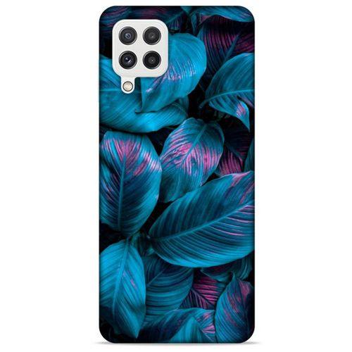Samsung Galaxy A22 Uyumlu Kılıf Mavi Delisi (48) Bumper Kılıf Yaprak