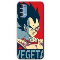 Oppo Reno 4 Kılıf HD Desen Baskılı Arka Kapak - Vegeta + Kırılmaz Cam