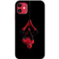 iPhone 11 Kılıf Baskılı Kapak - Örümcek Adam + 5D Tam Kaplayan Cam