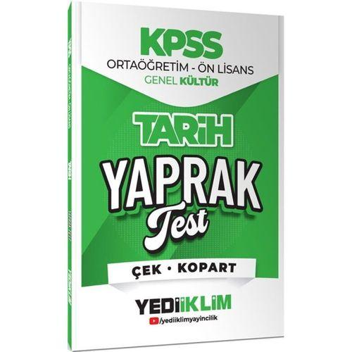 2026 KPSS Ortaöğretim Önlisans Tarih Çek Kopart Yaprak Test Yediiklim Yayınları