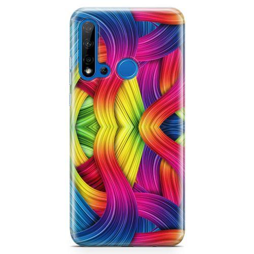 Huawei Nova 5i Kılıf Moda Renkler Arka Kapak Koruma Desenli Full Koruyucu
