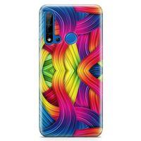 Huawei Nova 5i Kılıf Moda Renkler Arka Kapak Koruma Desenli Full Koruyucu