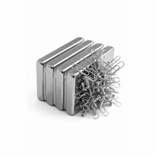 5 Adet 40x20x5mm Neodyum Magnet Güçlü N35 Mıknatıs Köşeli Nikel Kaplama