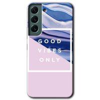Galaxy S22 Kılıf HD Desen Baskılı Arka Kapak - Good Vibes + Kırılmaz Cam