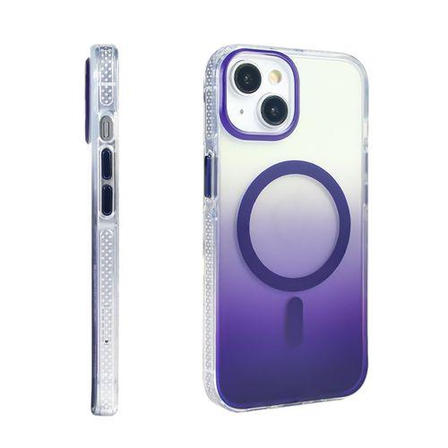 Apple iPhone 13 Kılıf M-safe Şarj Özellikli Transparan Renk Geçişli Zore Toros Kapak