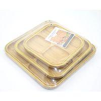 3'lü Ahşap Kahvaltı Çerez Ve Meyve Sunum Tabağı