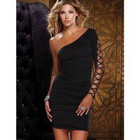 Br031036 Asimetrik Dizayn Mini Elbise