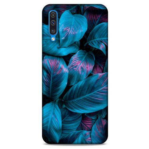 Samsung Galaxy A50 Uyumlu Kılıf Mavi Delisi (48) Bumper Kılıf Yaprak