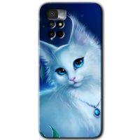 Redmi Note 11 4G Kılıf HD Desen Baskılı Arka Kapak - Cat Glance + Kırılmaz Cam