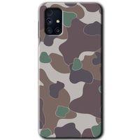 MRCİLETİSİM Samsung Galaxy M31s Kılıf Baskılı Kapak - Kamuflaj 11 +Tam Ekran Koruyucu