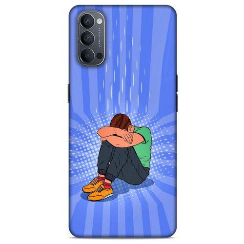 Oppo Reno 4 Kılıf Depresyon (32) Soft Silikon Kılıf Turuncu Kahve