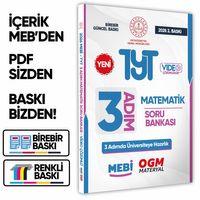 2026 TYT MEBİ-OGM 3 ADIM Matematik Soru Bankası RENKLİ A4 Boyut Video Çözüm BASKI ÜCRETİ