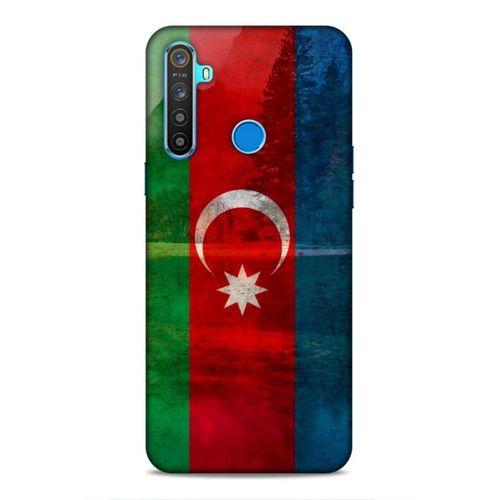 Realme 5i Uyumlu Kılıf Azarbaijan (43) Thin Fit Kılıf Bayrak Manzara