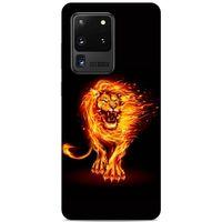 Lopard Samsung Galaxy S20 Ultra Uyumlu Kılıf FireX (20) Koruyucu Kılıf Ateşli Aslan