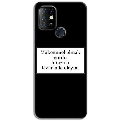 Infinix Hot 10 Kılıf HD Yazı Baskılı Silikon Arka Kapak - Yazı 12
