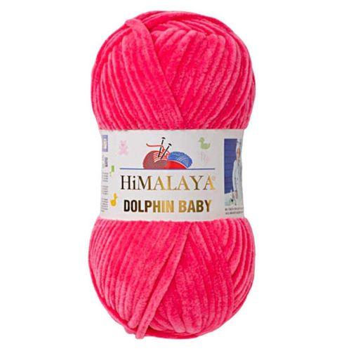 Himalaya Dolphin Baby Kadife Örgü İpi 80324 - Koyu Pembe