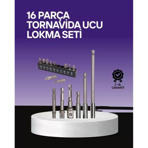 Çok Amaçlı 16lı Bits Uç Seti Dayanıklı Tornavida Adaptör