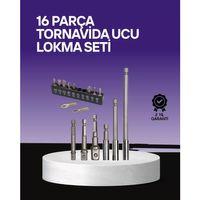Çok Amaçlı 16lı Bits Uç Seti Dayanıklı Tornavida Adaptör