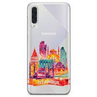 Samsung Galaxy A50s Kılıf İstanbul Turistik Mekanlar Arka Kapak Koruma Desenli Full Koruyucu