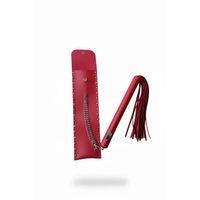 Kırmızı Kırbaç - Kelepçe Zımba Detaylı Kılıflı Deri - Brf1287