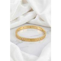 CC Taşlı Bilezik - Altın