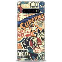 Samsung Galaxy S10 Kılıf HD Baskılı Kılıf - Superman + Tam Ekran Koruyucu