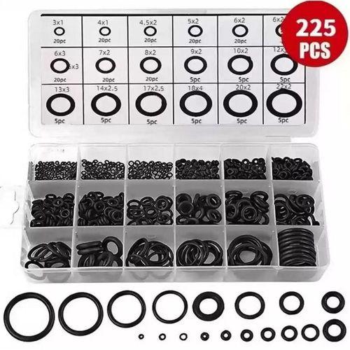 Zhltools 225 Parça Kauçuk Conta Seti Kendiliğinden Saklama Kutulu O Halkası Seti