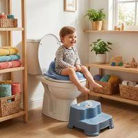 Mavi Kulplu Çocuk Klozet Adaptörü