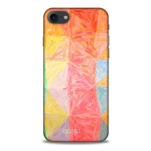 Apple Iphone 8 Kılıf Pastel Renkler (26) Tpu Silikon Kılıf Sarı Kırmızı