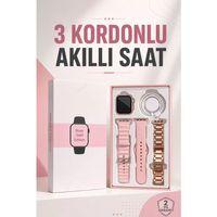 Akıllı Saat Amoled Ekran 3 Kordonlu Aksesuar Hediyeli Sesli Görüşme