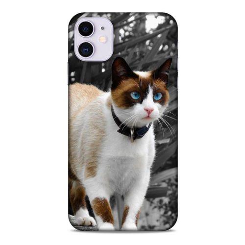 Lopard Apple Iphone 11 Uyumlu Kılıf Kediler (43) Thin Fit Kılıf Beyaz Kedi
