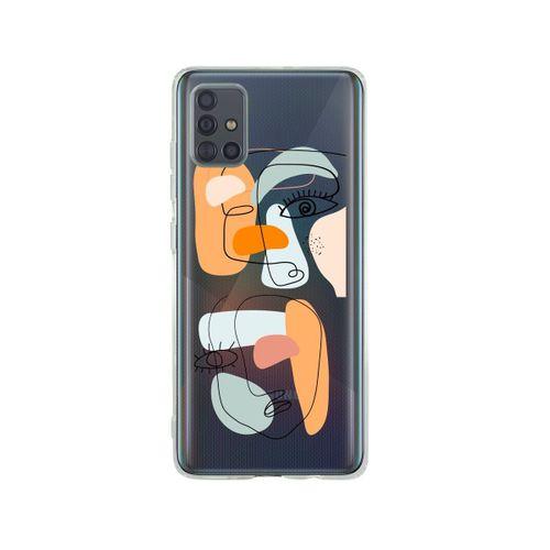 Samsung A71 Colored Art Desenli Premium Şeffaf Silikon Kılıf