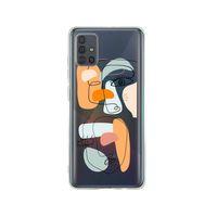 Samsung A71 Colored Art Desenli Premium Şeffaf Silikon Kılıf